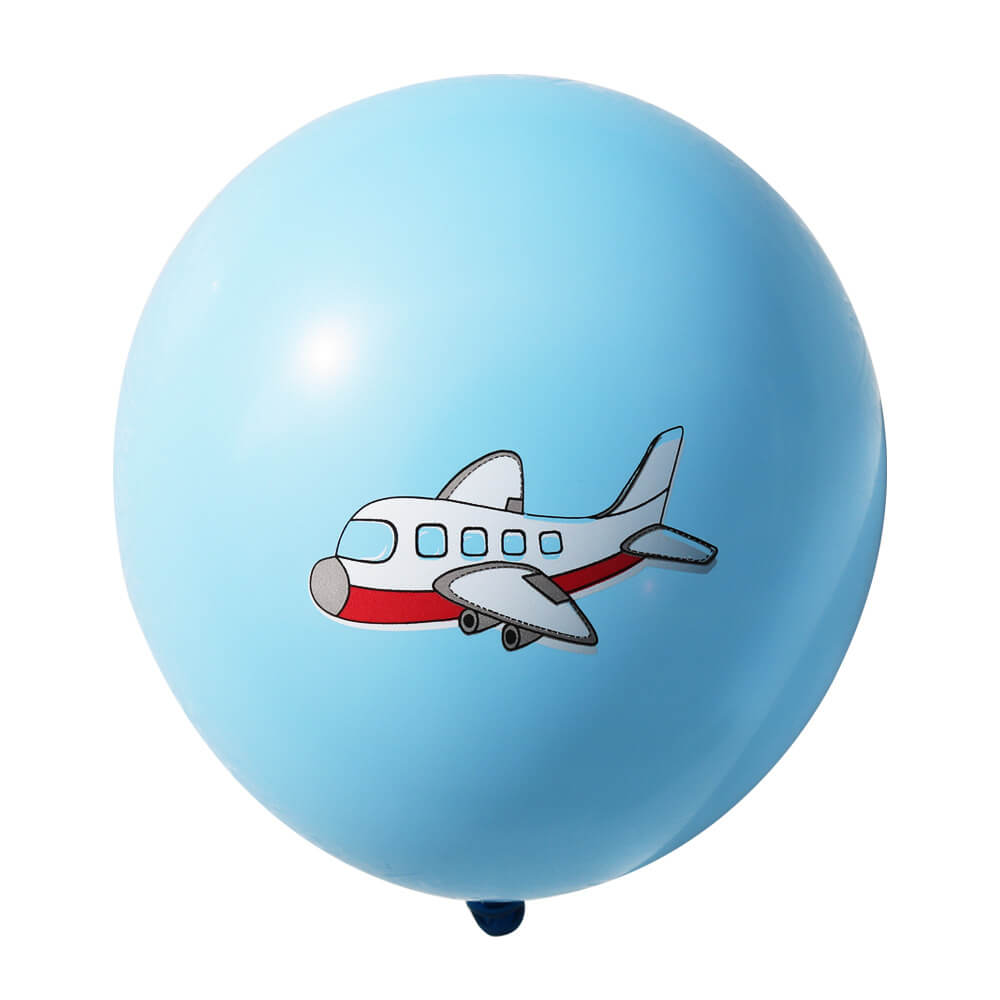 12 inch plane Latex Balloon 10 Pack - Blue