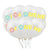 12" Blue & Pink Donut Print White Latex Balloon Bundle 10 Pack