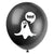 12" Ghost Boo Halloween Latex Balloon 10 Pack - Black