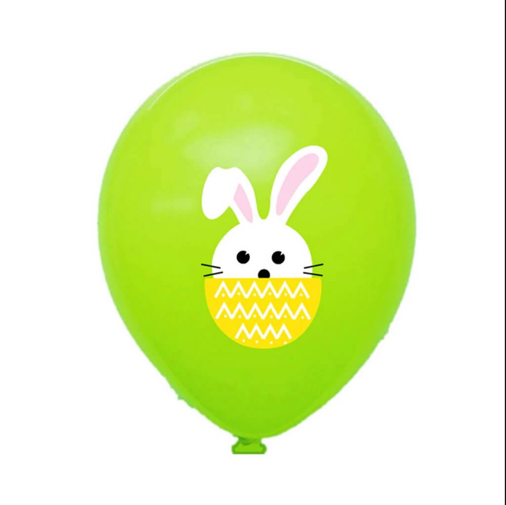 12 Inch Little Easter Bunny Rabbit Green Latex Balloon Pack of 10 - Easter Themed Party Supplies, Accessories, and Decorations