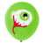 12" Eyeball Halloween Latex Balloon 10 Pack - Green