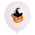12" Spooky Halloween Pumpkin Wearing Hat Latex Balloon 10 Pack - White