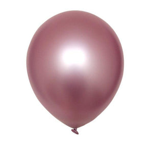 Online Party Supplies 12'' Premium Metallic Chrome rose gold Latex Balloons