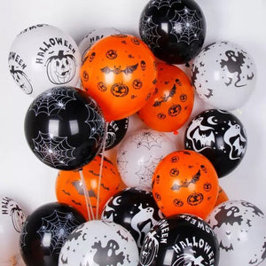 12" Happy Halloween Latex Balloon 10 Mix Pack - HLWT