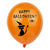 12" Black Cat Wearing Hat Happy Halloween Latex Balloon 10 Pack - Orange
