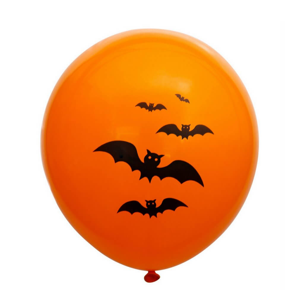 12" Halloween Vampire Bat Latex Balloon 10 Pack - Orange