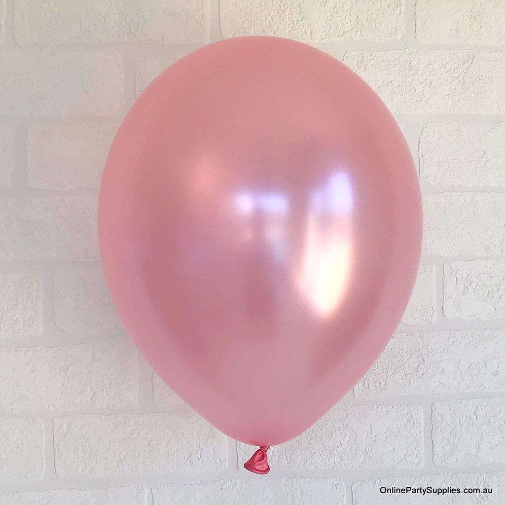 12 Inch Premium Quality Pearl deeppink Latex Balloon Bouquet Pack of 10