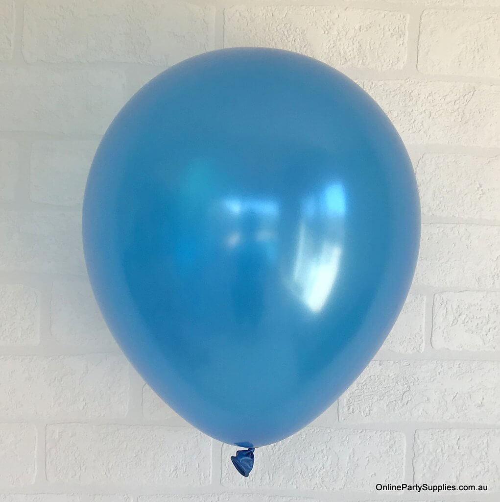 12 Inch Premium Quality Pearl Royal blue Latex Balloon Bouquet Pack of 10