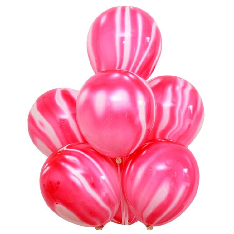 12" Pink Marble Agate Latex Balloon 10 Pack