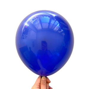 12-inch retro dark blue latex balloons 10 pack