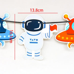 Online Party Supplies 2m Astronaut Outer Space UFO Rocket Spaceship Party Paper Banner