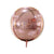 12" Large ORBZ 4D Rose Gold Sphere Foil Balloon - Online Party Supplies