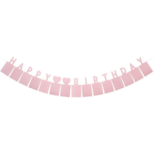 Pink Baby Milestone Photo Frame Happy Birthday Paper Garland