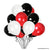 Online Party Supplies Australia 12" Pearl White, Red & Black Latex Balloon Bouquet (Pack of 15) - Party Decorations