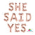 16"/ 40cm Rose Gold 'SHE SAID YES' Foil Balloon Banner - Online Party Supplies