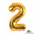 16" Gold Foil Balloon - Number 2 - Online Party Supplies