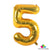 16" Gold Foil Balloon - Number 5 - Online Party Supplies