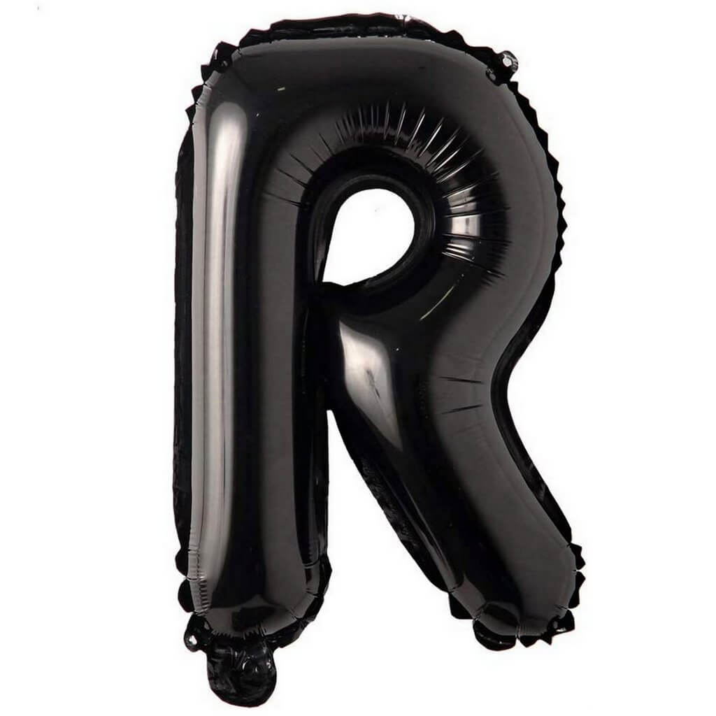 16-inch Black A-Z Alphabet Letter Foil Balloon