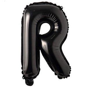 16-inch Black A-Z Letter & 0-9 Number Foil Balloon
