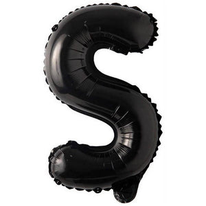 16 inch black alphabet letter s Foil Balloon