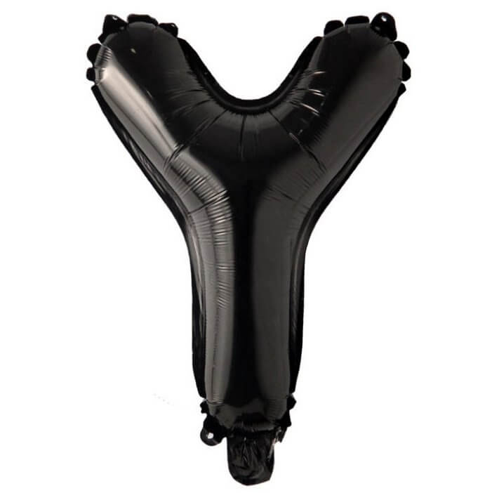 16 inch black alphabet letter y Foil Balloon