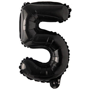 16 inch black Number 5 Foil Balloon