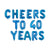 16" Blue CHEERS TO 40 YEARS Foil Balloon Banner