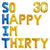 16" Blue Gold SO HAPPY IM THIRTY 30 Foil Balloon Banner