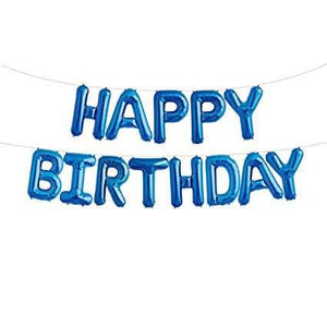 Online Party Supplies Australia 16 Inch Blue HAPPY BIRTHDAY Foil Letter Balloon Banner