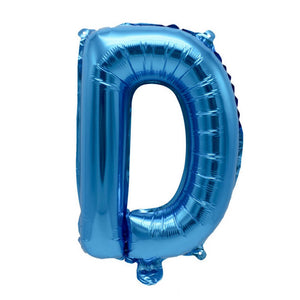 16" Blue A-Z Alphabet Letter D Foil Balloon