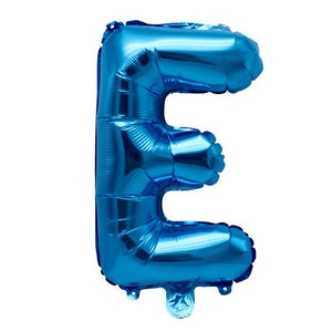 16" Blue A-Z Alphabet Letter E Foil Balloon