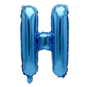 16" Blue A-Z Alphabet Letter H Foil Balloon