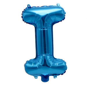 16" Blue A-Z Alphabet Letter I Foil Balloon
