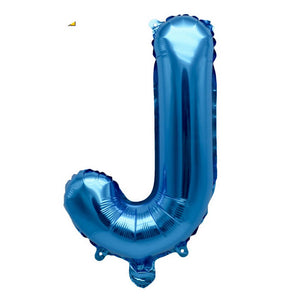 16" Blue A-Z Alphabet Letter J Foil Balloon