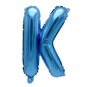 16" Blue A-Z Alphabet Letter K Foil Balloon