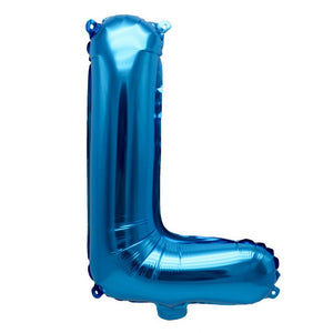 16" Blue A-Z Alphabet Letter L Foil Balloon