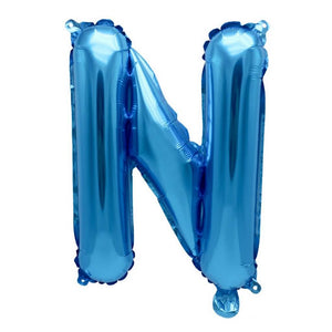 16" Blue A-Z Alphabet Letter N Foil Balloon