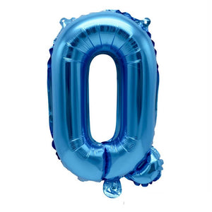 16" Blue A-Z Alphabet Letter Q Foil Balloon