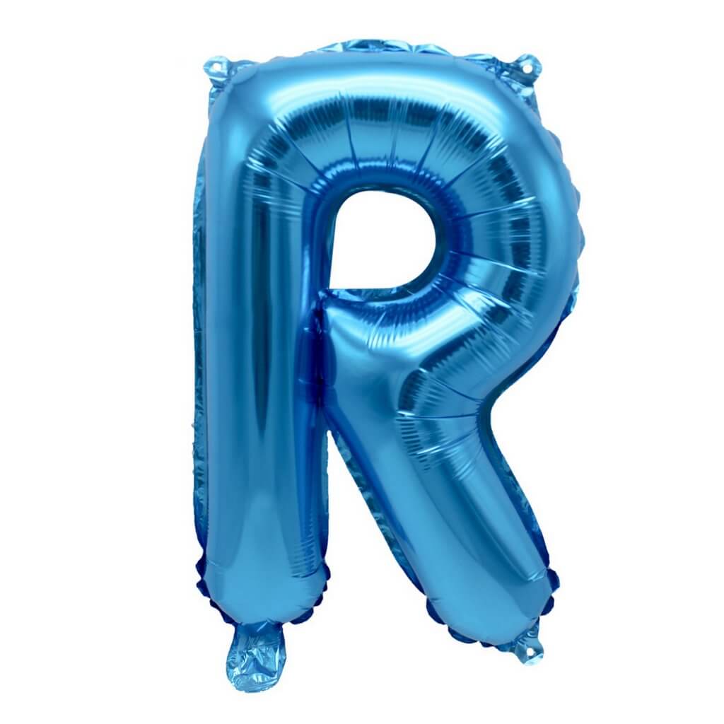 16" Blue A-Z Alphabet Letter R Foil Balloon