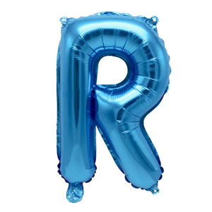 16" Blue A-Z Alphabet Letter R Foil Balloon