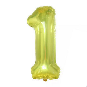 16" Candy Crystal Jelly 0-9 Number Foil Balloon number 1