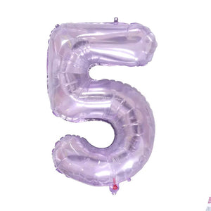 16" Candy Crystal Jelly 0-9 Number Foil Balloon number 5