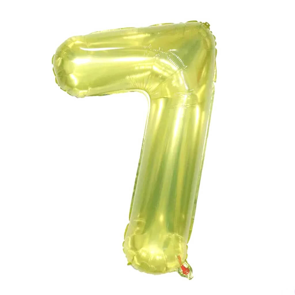 16" Candy Crystal Jelly 0-9 Number Foil Balloon number 7