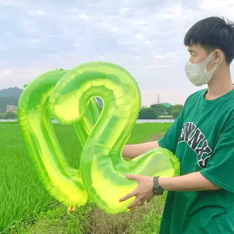 16" Candy Crystal Jelly 0-9 Number Foil Balloon