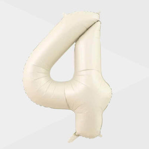 16-inch matte Cream Coloured Number 40 Foil Balloon