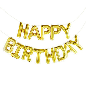 Online Party Supplies Australia 16 Inch Gold HAPPY BIRTHDAY Foil Letter Balloon Banner