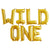 16 Inch Gold WILD ONE Air Filled Letters Foil Balloon Banner - Online Party Supplies Australia