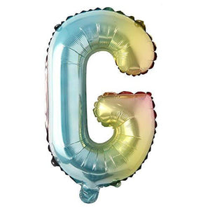 16" Gradient Rainbow Alphabet Letter G Foil Balloon