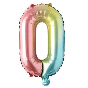 16" Gradient Rainbow Alphabet Letter O Foil Balloon