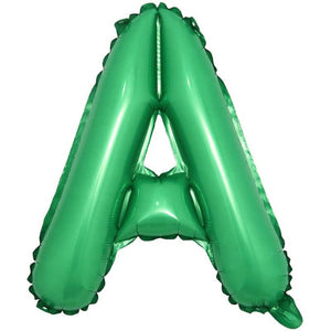 16" Green A-Z Alphabet Letter Foil Balloon - Party Decorations - letter a